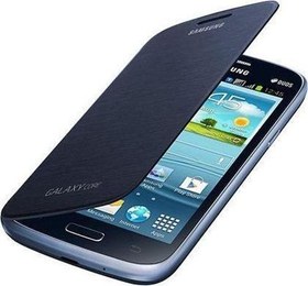 Resim Samsung Galaxy Core ile Uyumlu Flip Cover Kılıf Lacivert EF-FI826BLEGWW 