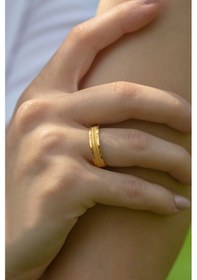 Resim Çgk Kuyumculuk İnce Hasır Altın Yüzük Yaldız 