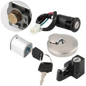 Resim Tenfowee Honda Monkey Ape İçin Tam Set: Çalışma Anahtarı Kilit, Yakıt Tankı Kapağı Kilit, Kask Kilit Ve Antivandal Kilit - Dayanıklı Abs+alüminyum 