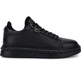 Resim Tamer Tanca Erkek Siyah Deri Sneakers & Spor Ayakkabı 352 23105 Erk Ayk Sk25-26 Sıyah Dr Siyah 