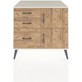 Resim Kronos Şifonyer Tek Raflı 3 Çekmeceli 2 Kapaklı 88x59x80 Aytaşı-çam Çam 