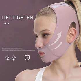 Resim Nefes Alabilen V-Hattı Yüz Şekillendirici Bandaj - Zayıflatıcı & Sıkılaştırıcı Yüz Kaldırma Maskesi, Pil Gerektirmez, Nefes Alabilen, Zayıflatıcı Yüz Bandı, V-Yüz, Çift Çene Kaldırma 