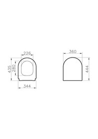 Resim 127-003-009 Vitra Zentrum Klozet Kapağı, Yavaş Kapanır 