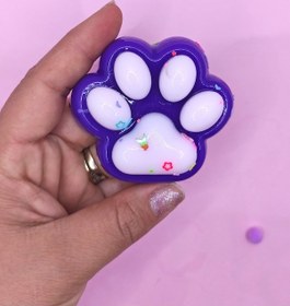 Resim Pati Taba Squishy Kedi Pati Sıkma 7 Cm Pullu Pati Sukuşi - Mor 