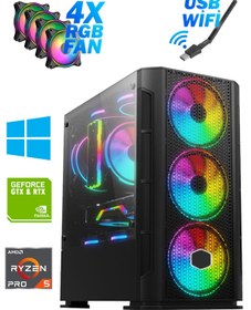 Resim BigGameX Bgx21 Ryzen 5 5500 32gb 256gb M.2 Ssd+1tb Hdd Gtx1050ti Oyuncu Masaüstü Bilgisayar 