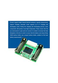 Resim Pazly 18650 Lityum Pil Kapasite Test Cihazı 1.77 Ekran, Şarj Ve Deşarj Döngüleri 