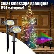 Resim 1/2 adet 38LED Güneş Manzaralı Nöbet Işıkları, Dış Mekan Noel Ağacı Süslemesi, Otomatik Aydınlatma, Bahçe Avlusu Sürüş Yolu Kaldırım için Güneş Duvar Işıkları, Yüzme Havuzu, Veranda, Çim 