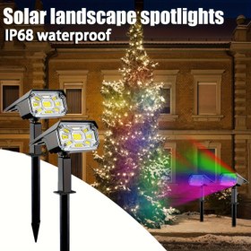 Resim 1/2 adet 38LED Güneş Manzaralı Nöbet Işıkları, Dış Mekan Noel Ağacı Süslemesi, Otomatik Aydınlatma, Bahçe Avlusu Sürüş Yolu Kaldırım için Güneş Duvar Işıkları, Yüzme Havuzu, Veranda, Çim 