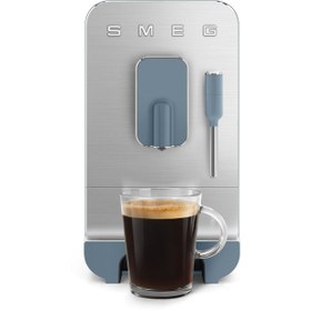 Resim Smeg Mat Fırtına Mavisi Otomatik Espresso Kahve Makinesi 