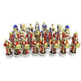 Resim Kenpazar Satranç Taşı Polyester Ortaboy Selçuklu Haçlı Dekoratif Hediyelik 