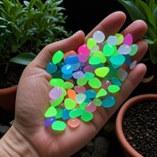 Resim 1068 adet Karanlıkta Parlayan Reçine Dekoratif Taşlar - Renkli, Şeffaf Çakıl Taşı Havuzlar, Avlular, Cadılar Bayramı Yürüyüş Yolları için | Plastik Malzeme, Dış Mekan Dekorasyonu için Mükemmel 