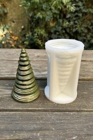 Resim Rufus Concept Disk Çam Ağacı Silikon Mum Kalıbı 