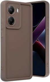 Resim Xiaomi Poco X7 Pro Kılıf Viera Silikon Kapak + Kablo Koruma Kahverengi 