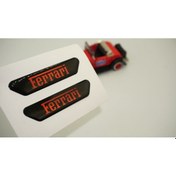 Resim Ferrari Logo Çamurluk Yanı Ve Ayna Metalize Damla Desen 3M Logo A 