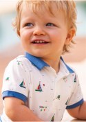 Resim Mayoral Erkek Bebek Baskılı Polo Yaka T-shirt 