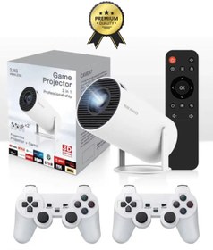 Resim LaraThec Özel Üretim Taşınabilir GameStick Projektör Full Hd 1080P 4k Projeksiyon Gamepad 