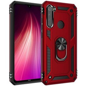 Resim Xiaomi Redmi Note 8 Kılıf Vega Tank Sert Yüzüklü Standlı Zırh Koruma Kapak 