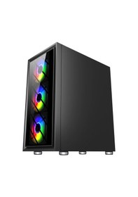 Resim 1st Player Ar7-g Siyah 750w 80+ Sılver Atx 3.1 Argb 4x12cm Fan Temperli Cam Usb 3.0 Atx Kasa 