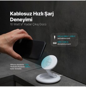 Resim Ttec AirCharger Up M MagSafe Uyumlu Kablosuz Hızlı Şarj Standı 