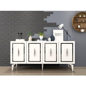 Resim Vanessa Konsol Beyaz-gümüş 