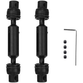 Resim Mufunye Wpl B1 B16 Rc Araçlar İçin 2 Adet Metal Şaft 58-72mm - Siyah/gümüş 