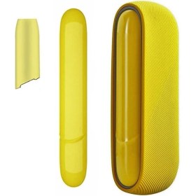 Resim Zigver 3 In 1 Koruma Kapağı ile Yan Bar ile Üst Kabuk Iqos 3.0 Iqos Için 3 Duo Dekorasyon Aksesuarları Sarı Kılıf 