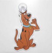 Resim HMNL Pleksi Çizgi Film Kahramanları Cam Süsleri Vantuzlu Kaliteli scooby doo 14X12 