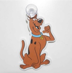 Resim HMNL Pleksi Çizgi Film Kahramanları Cam Süsleri Vantuzlu Kaliteli scooby doo 14X12 