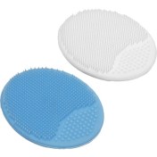 Resim Bebek, Mavi ve Beyaz Için Beşik Kapak Banyo Fırçaları Peeling ve Massing, 2 Paket (Yurt Dışından) 