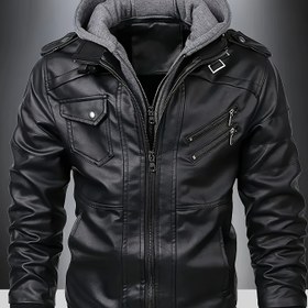 Resim Erkekler için Dayanıklı İş Ceketi - Tam Fermuarlı Kariyer ve Günlük Kullanım Montu, Ön Fermuar Kapama, Fonksiyonel Yan Cepleri ile Siyah Ofis, İnşaat, Yarı Resmi Etkinlikler İçin Poliester Ceket - Kolay Temizlenebilir Profesyonel Giyim, Sağlam Kumaş 