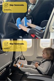 Resim YHH Kids TravelEase Araba Bebek Ayak Uzatma Aparatı - Yükseklik Ayarlı Çocuk Ayak Desteği 