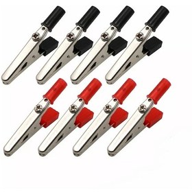 Resim 4 Takım 50mm Test Probu Metal Timsah Ağzı Krıkodil Mini Akü Maşa 