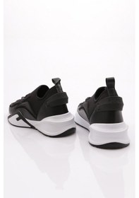 Resim Dgn 0392 Kadin Arkasi Yazili Spor Ayakkabi 0392-2252-R11643 Siyah 