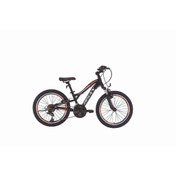 Resim Bisan Buffalo Çocuk Bisikleti 28 cm V 20 Jant 18 Vites Mat Siyah Kırmızı 