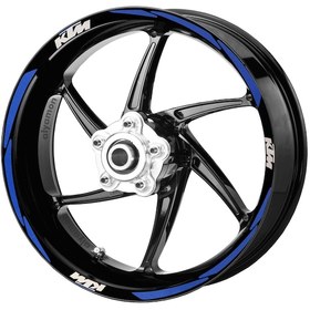 Resim Deeb Ktm Jant Şeridi Reflektif Mavi Beyaz Model S N11.72754 
