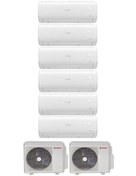 Resim Bosch Multi Split İnverter Klima 54000 Btu Dış (36+18) + 6 İç Ünite 12000 + 12000 + 12000 + 12000 + 12000 + 12000 Btu 