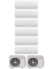 Resim Bosch Multi Split İnverter Klima 54000 Btu Dış (36+18) + 6 İç Ünite 12000 + 12000 + 12000 + 12000 + 12000 + 12000 Btu 