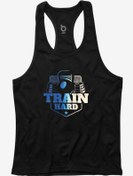 Resim BLUU Trainhardx Fitness Gym Tank Top Sporcu Atleti 