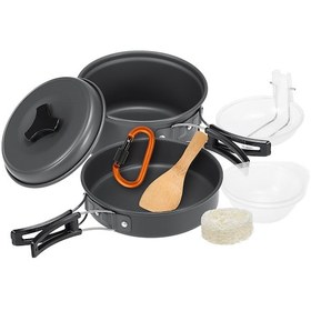 Resim Springsun Kampçılar İçin Hafif Ve Taşınabilir Alüminyum Tencere Seti - Ds-200 Çok Renkli 