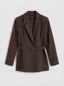 Resim LC Waikiki Seray Yeni Sezon Beli Kemerli Kadın Blazer Ceket 