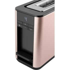 Resim Şık Rose Gold Ekmek Kızartma Makinesi, Beyaz Renkli, Pratik ve Modern Tasarım 