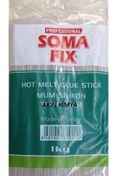 Resim Somafix 1 Kg 7.4x300 Mm Ince Mum Silikon Çubuk Sıcak Şeffaf 