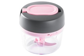 Resim Feyza Design Füme Pembe Mini Pratik Doğrayıcı 400ML, Şık ve Kullanışlı Tasarım 