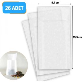 Resim Marsilyan 26 Adet Pratik Kullan At Çay,Bitki Çayı,Filtre Kahve Demleme Poşeti Süzgeci (K95) 