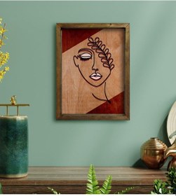 Resim Bk Home Minimalist Woman Tasarımlı Doğal Masif Ahşap Çerçeveli Ta (551089869) 