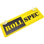 Resim Roll Spec Yazılı Sarı Dekor Plaka Vantuzlu Cam Süsü 