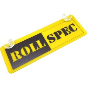Resim Roll Spec Yazılı Sarı Dekor Plaka Vantuzlu Cam Süsü 