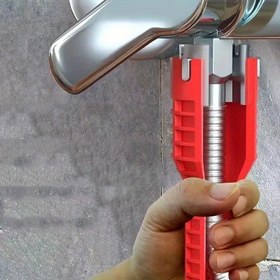 Resim Çok Amaçlı Lavabo & Musluk Tamir Alet Seti - Mutfak ve Banyo Montajı için Ayarlanabilir Anahtar Seti, Dayanıklı Plastik 