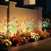 Resim Güneş Enerjili Sıcak/Renkli/Beyaz Havai Fişek Işıkları, Her Şeyi Değiştirebilen Yumuşak Tel, 60/150/240/480 LED Ampullü DIY Bahçe ve Çim Dekoratif Işıklar, Günlük Kullanım, Noel, Doğum Günü, Partiler, Kamp Atmosfer Aydınlatması İçin Uygun 