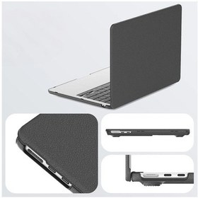 Resim Apple Uyumlu MacBook Air 15 2024 Apple Uyumlu MacBook Deri Kapak - Siyah 